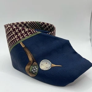 Cravatta uomo elegante blu navy e bordeaux - Foto 1 di 3