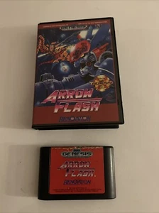 Genesis ARROW FLASH Authentic Cart   Sega US Version- Repro Case - Picture 1 of 6