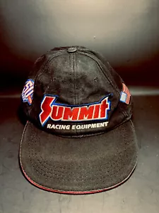 Summit Racing Equipment Logo USA Flag Black One Size Hat Cap Bigfoot Sponsor - Picture 1 of 4