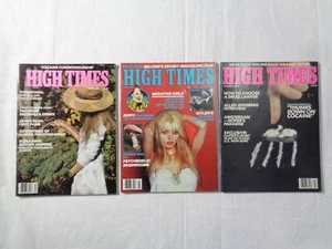 3 ISSUES / HIGH TIMES / BELUSHI / COCAINE / NUKES RALLY, '81 & '82 EX-    - Picture 1 of 10
