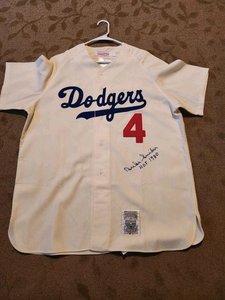 Duke Snider HOF 80 Signed Authentic Brooklyn Dodgers Jersey  - Image 1 of 4