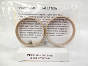 27059-40 OLD 1118-40 'PEEK' Knucklehead Panhead 1-45/64” ID Intake Seals - Picture 1 of 1