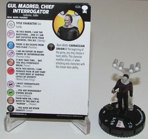 GUL MADRED, JEFE INTEROGATOR 026 Star Trek TNG To Boldly Go HeroClix súper raro - Imagen 1 de 3