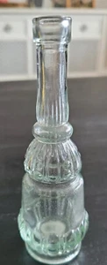 Vintage Aqua Glass Bottle Cork Lid Perfume Textured Glassware Turquoise Antique - Picture 1 of 6