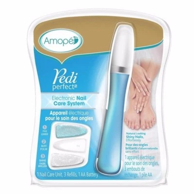 Amope Pedi Perfect™ Electronic Nail Care System Kit - 3 refills BRAND NEW - Image 1 of 4