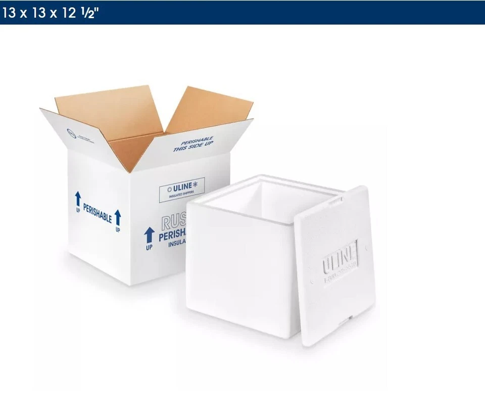U-Line S-11357 Insulated Foam Shipping Kit 13" x 13" x 12-1/2" - Image 1 of 1