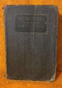Vintage 1930's Webster's Practical Dictionary Tabbed Poor Condition READ Census  - Foto 1 di 15