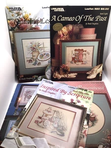 5 Piece Lot Cross Stitch Patterns Leisure Arts Paula Vaughan 605 + Stoney Creek - Picture 1 of 12