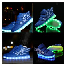 LED Kids Shoes Toddler Light Up Sneakers Toddler Luminous Casual Trainers Blue
