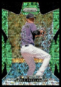 2019 Panini Prizm Prizms Lime Green Donut Circles #165 Kyle Freeland /199