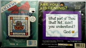 2 Dimensions Cross Stitch Kits Charms 72365 Du sollst nicht 72588 Religiös - Bild 1 von 5