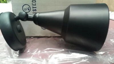 TRANS GLOBE EXTERIOR WALL LIGHT BLACK 6010BK 1 LT FLOOD NIB FLOODLIGHT - Image 1 of 3