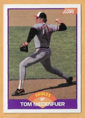 TOM NIEDENFEUR BALTIMORE ORIOLES #252 - SCORE NM-MT 1989 - Image 1 of 2