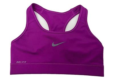 NEW NIKE PRO [S] Women DRI-FIT Medium Support Yoga Sports Bra-Purple 411411-521 - Image 1 of 2