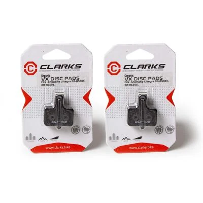 Clarks Disc Brake Pads Organic VX862 Shimano Dura Ace Ultegra 105 Tiagra 2 pairs - Image 1 of 4