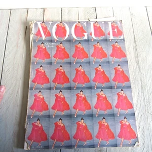 Vintage Magazine VOGUE December 1954 Chanel Evening Penn Photo - Picture 1 of 16