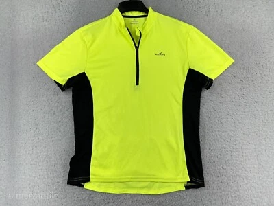 Jersey de ciclismo 4UCYCLING adulto extra grande amarillo alta visibilidad 1/4 cremallera poliéster Foto 1 de 4