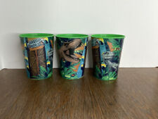 Jurassic World Keepsake Plastic Reusable Party Green Favor Cup 16 oz Set Of 3
