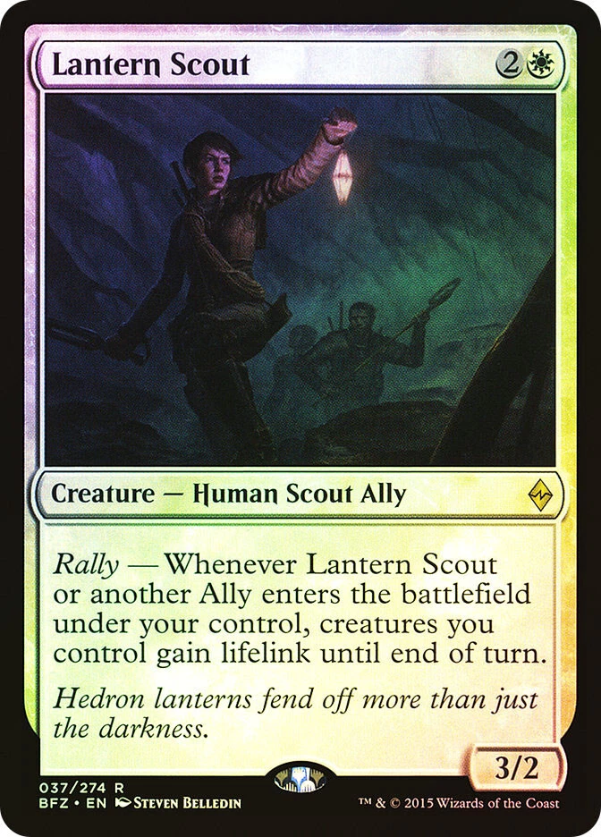 MTG FOIL Lantern Scout  - Battle for Zendikar #37 - Image 1 of 1