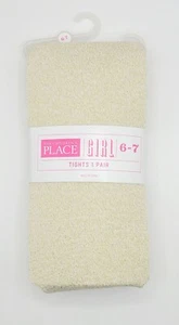 The Children's Place Girls Gold Glitter Tights 1 Pair Size 6-7 New - Picture 1 of 3