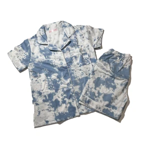 Women Pajama 2PCs Set Sky Print Soft Short Sleeve Pajamas & Shorts - Picture 1 of 3