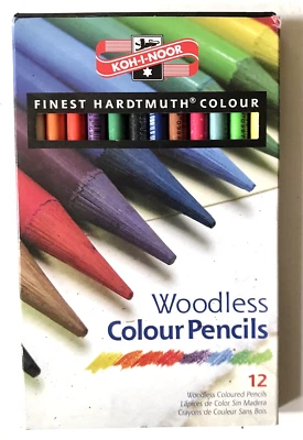 KOH-I-NOOR 12 Count Woodless Colored Pencils FA8756.12 NEW OPEN BOX - Image 1 of 4