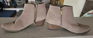 Botas al tobillo para mujer rubias beige con cremallera lateral talla 11M - Imagen 1 de 10
