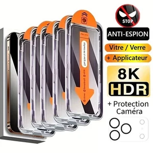 VITRE Verre Protection Écran ANTI-ESPION pour iPhone 17 / Air / Pro / Pro Max - Foto 1 di 20