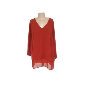 MK Brown Viscose Blouse - Women's Plus Size - Picture 1 of 4
