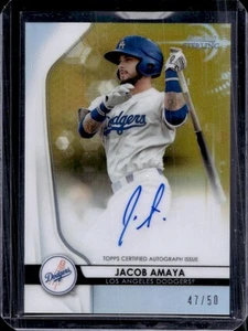 2020 Bowman Sterling Jacob Amaya Prospect Auto Gold #47/50 Dodgers - Picture 1 of 2