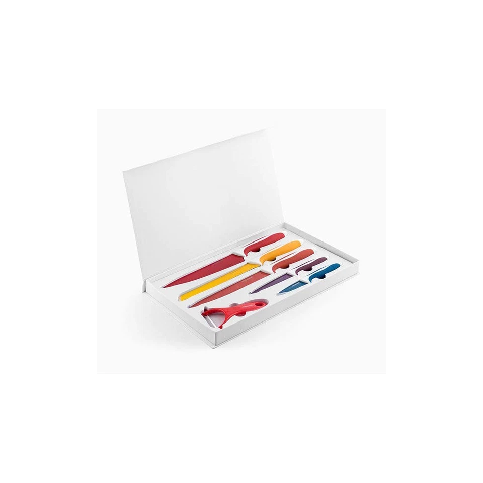 - 6 Stücke Keramikmesserset mit Sparschäler Hochpräzisions-Schneide Ergonomis... - Bild 1 von 4