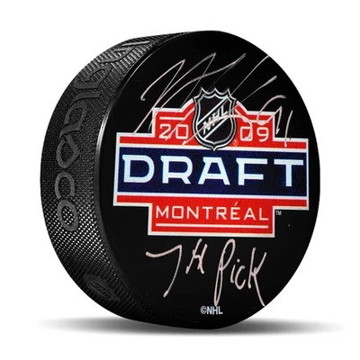 Nazem Kadri Signed 2015 NHL Entry Draft Puck with "7th Pick" Inscribed Foto 1 de 3
