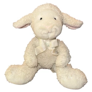 Peluche musical de cordero blanco Soft Dreams Lovey Twinkle Twinkle cuerda orejas rosas - Imagen 1 de 6