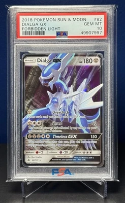 2018 POKEMON SUN & MOON FORBIDDEN LIGHT #82 DIALGA GX PSA 10 GEM MINT ENGLISH - Image 1 of 2