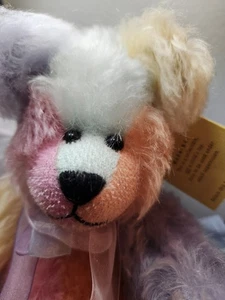 Nuevo Oso Articulado 12" Sally Winey Mohair Firmado Autografiado con Etiquetas Color Sherbet - Imagen 1 de 15