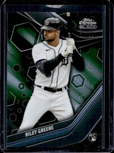 2023 Topps Chrome Black Riley Greene RC Green Refractor Rookie #/99 Tigers - Picture 1 of 2