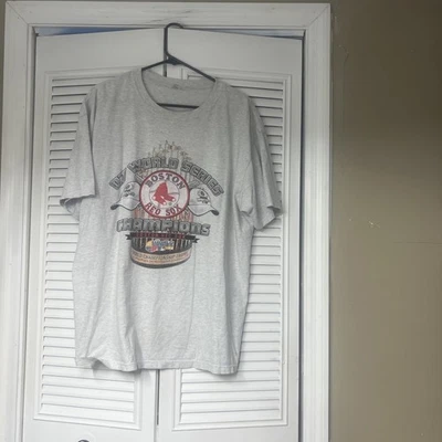 BOSTON RED SOX 2007 WORLD SERIES CHAMPIONS GRAPHIC SHORT SLEEVE Mens Shirt L - Image 1 of 4