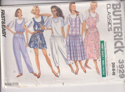 3929 BUTTERICK Classics - JUMPER JUMPSUIT & TOP - Sz XS/S/M - Image 1 of 2