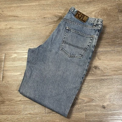 Pantalones de mezclilla vintage Ralph Lauren RRL para hombre talla 36x34 azul botón mosca desgastado Foto 1 de 4