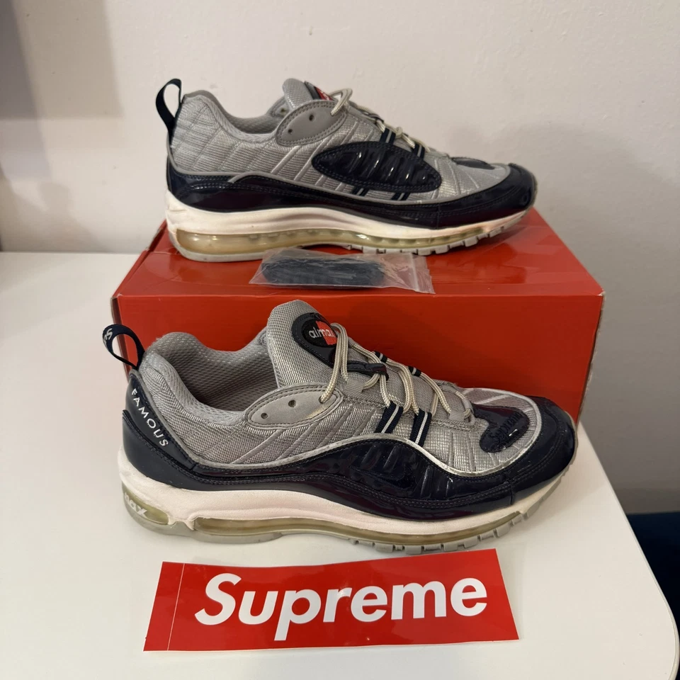 Size 11 - 2016 Nike Supreme x Air Max 98 Obsidian - 100% Authentic - Image 1 of 4