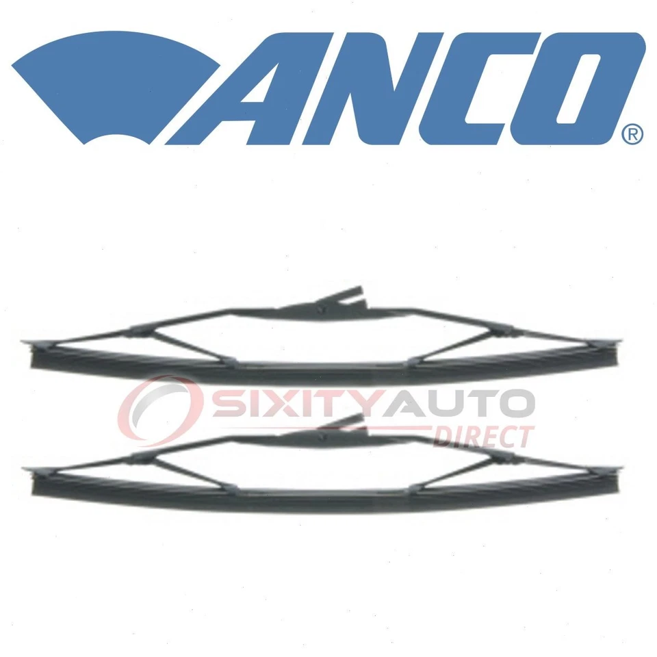 2 pc ANCO Front Wiper Blade for 1958-1959 Saab 93B - Windshield Windscreen qa Foto 1 de 4