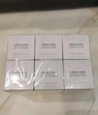 18 x Giorgio Armani Crema Nera SUPREME Reviving Cream 5 ml/0.16 oz Sealed - Image 1 of 4