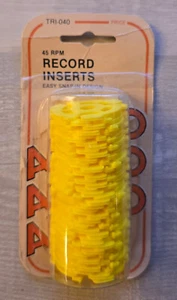 Transcriber Co. TRI-040 45 RPM Record Inserts – Yellow Snap-In Adapters (Sealed) - Picture 1 of 1