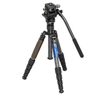 Leofoto LX-225CT+BV-1 Reversible Travel Tripod + Bino Fluid Head Kit - Picture 1 of 13