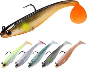 6 x A6 Shaking Jig Head - Ultraviolett weiche Bassköder 7 cm & 9 cm - Bild 1 von 1