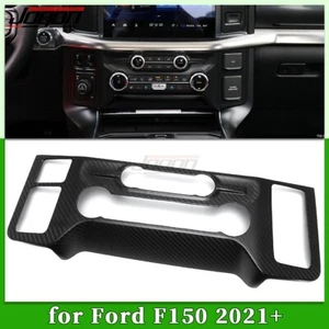 Cubierta de panel de botones de consola de carbono mate para Ford F150 F-150 Raptor XLT 2021-2024 - Imagen 1 de 14