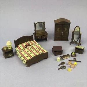 Sylvanian Families House Main Bedroom Bed Wardrobe Furniture Accessories Toy Set - Picture 1 of 6