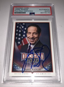 Jamie Raskin Decision 2020 #571 Signed Card PSA/DNA COA Congress