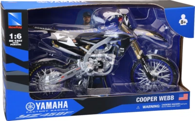 Newray YAMAHA YZF 450 COOPER WEBB 1:6 Die-Cast Motocross MX Toy Model Bike BLUE - Image 1 of 3