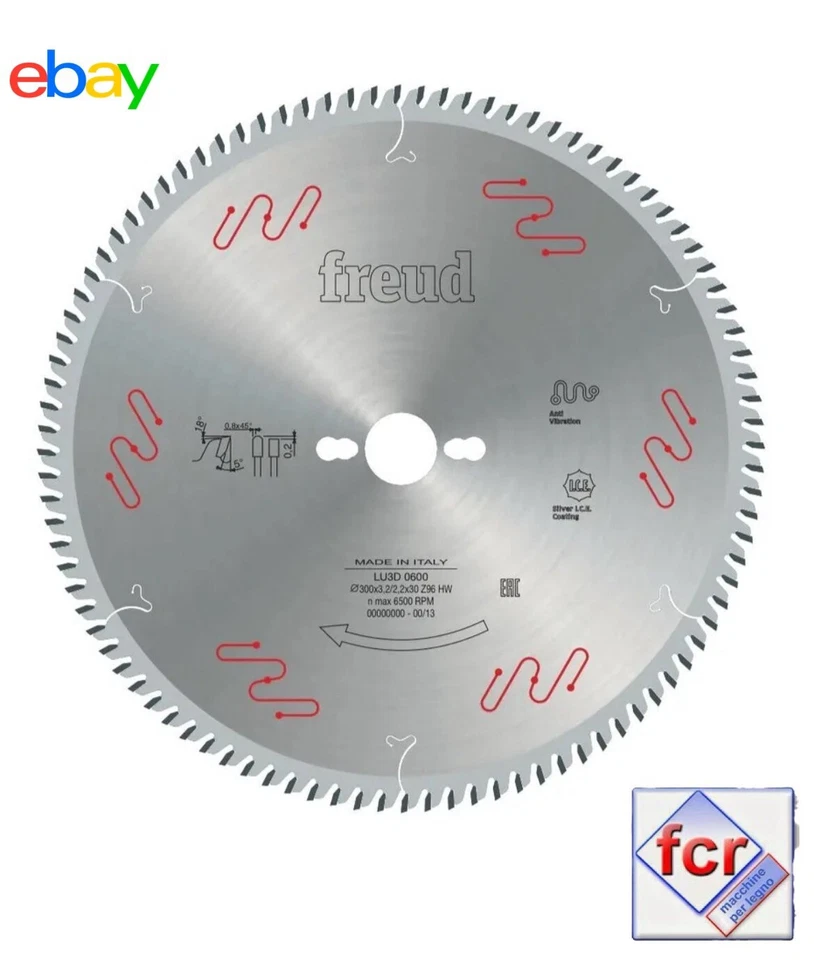 LAMA FREUD PER TAGLIO PANNELLI BILAMINATI DIAM.250mm 80 DENTI FORO 30mm - Imagen 1 de 4